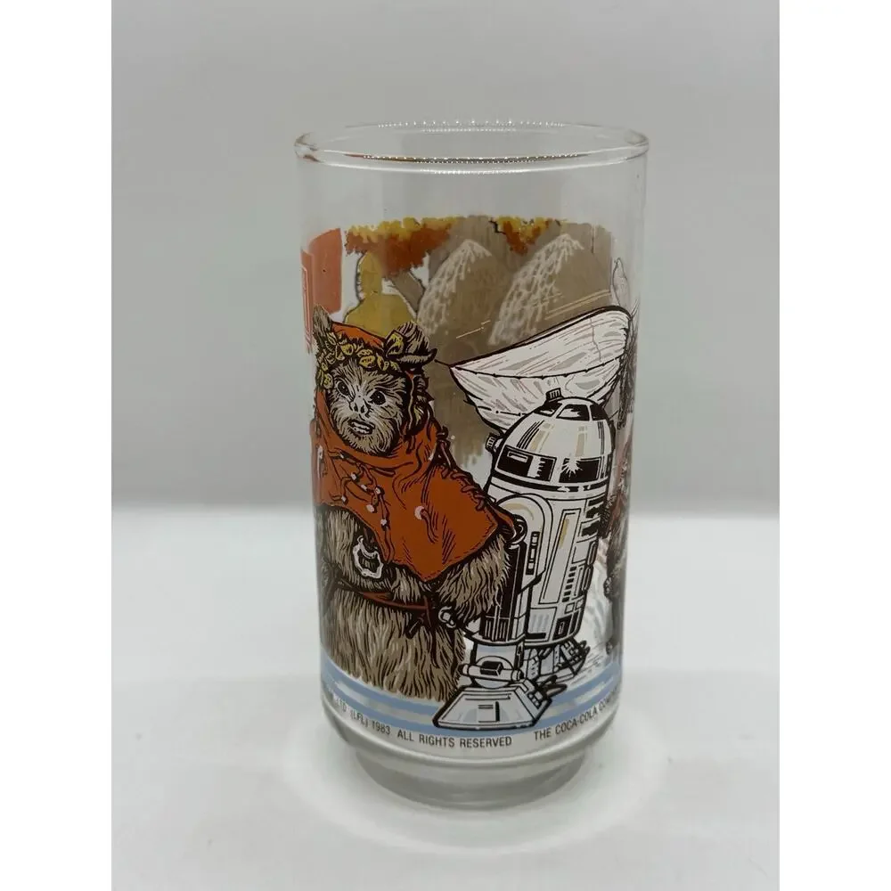 Vintage 1983 Star Wars Return of the Jedi Burger King Glass - Ewok Village
